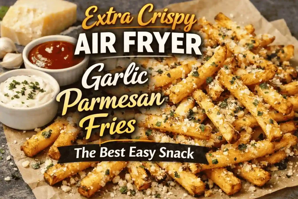 Extra Crispy Air Fryer Garlic Parmesan Fries