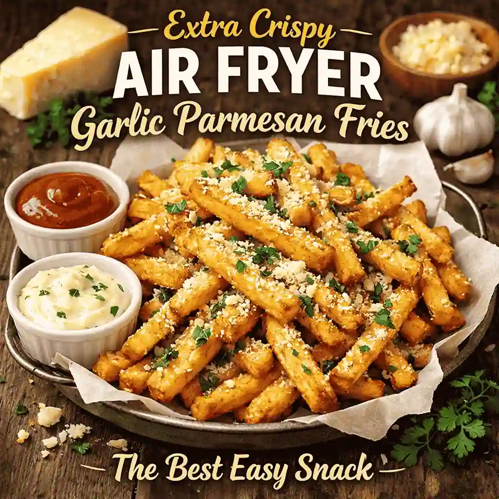 Extra Crispy Air Fryer Garlic Parmesan Fries img