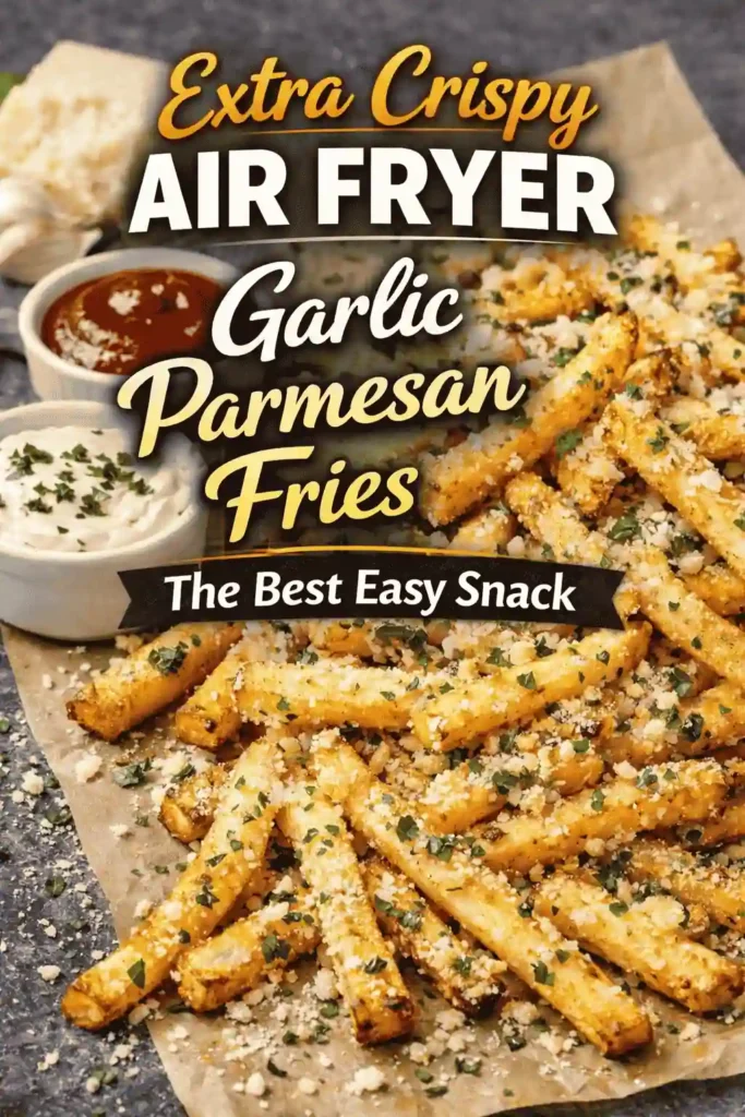 Extra Crispy Air Fryer Garlic Parmesan Fries