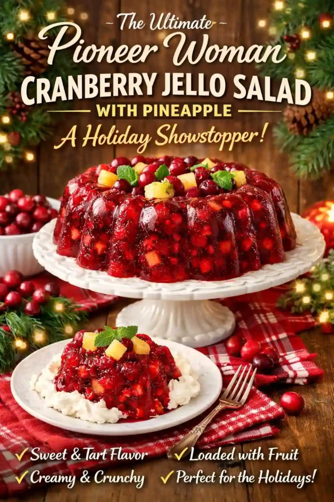 Pioneer Woman Cranberry Jello Salad with Pineapple